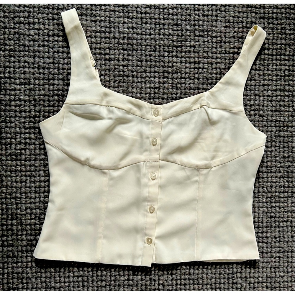 Abercrombie & Fitch Cream Button-Up Blouse